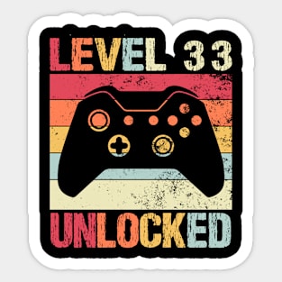 Level 33 Unlocked - 33rd Birthday Sticker